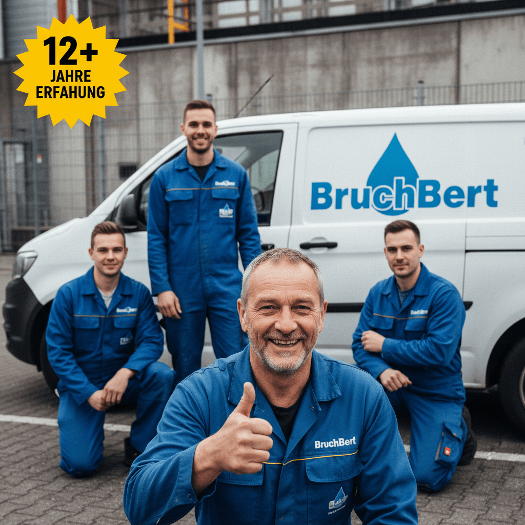 Zwei Monteure besprechen einen Einsatzplan am geöffneten Servicefahrzeug, Werkzeugkisten und Messgeräte sichtbar