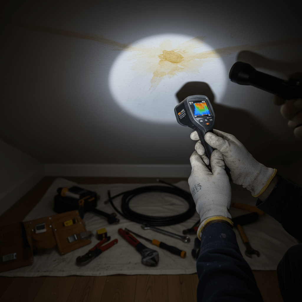 Thermografie Kamera Einsatz zur Feuchtigkeitsmessung